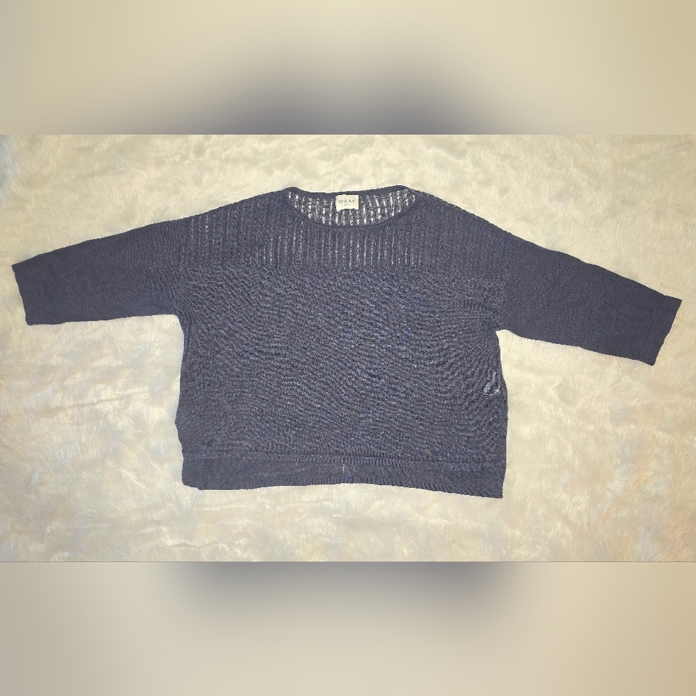 Wrap London Navy Blue Linen Lightweight Top  Camisole
